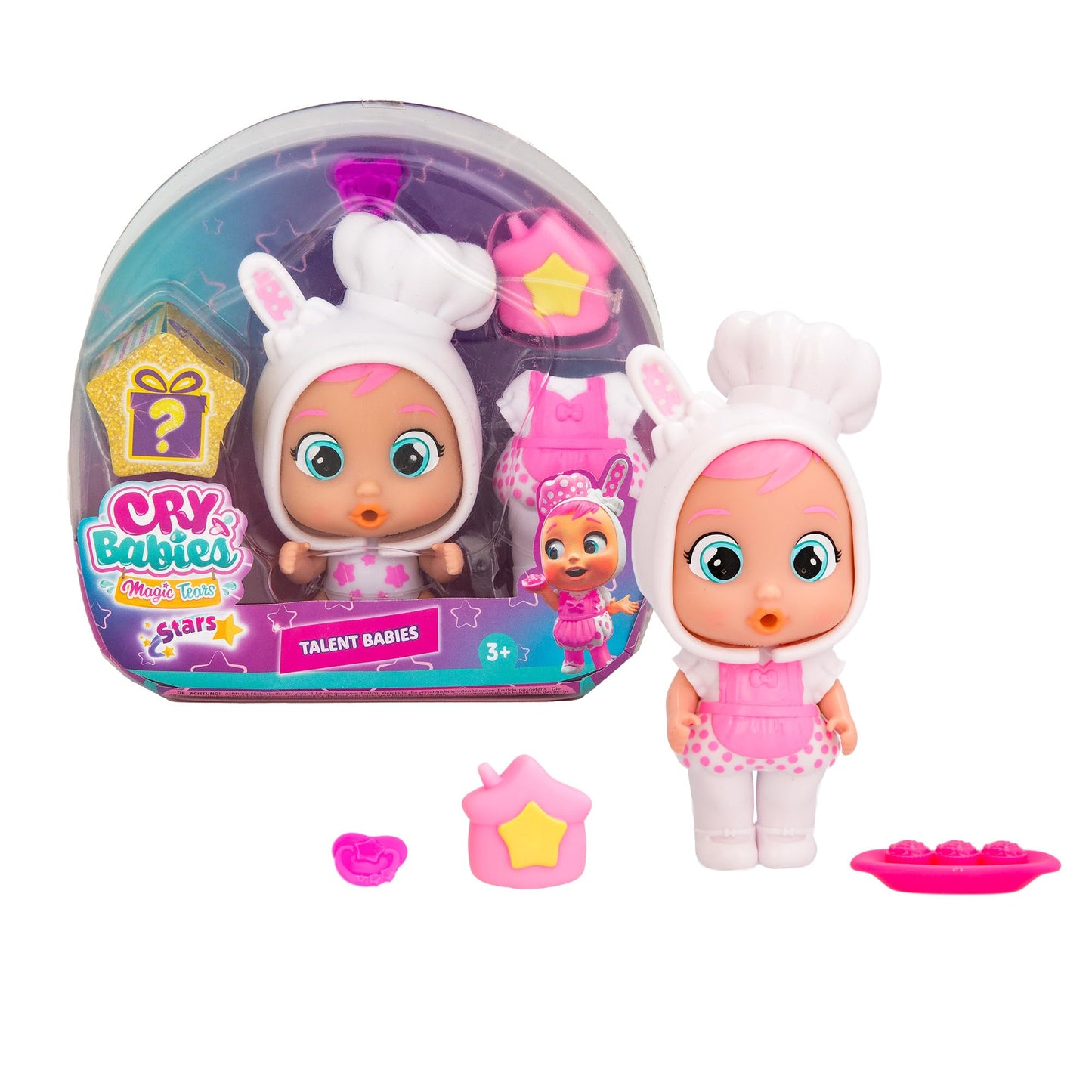 Cry Babies Magic Tears Talent Babies Coney - 6+ Surprises, Small, Multicolor, Model 916159, Great Gift for Kids Ages 3