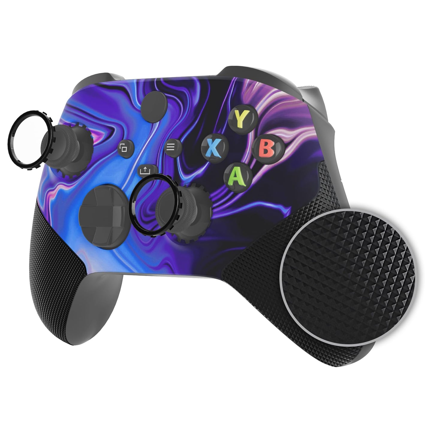 eXtremeRate ASR Version Redesigned Shell for Xbox Core Wireless Controller - Performance Rubberized Grip  Anti Sticks Rubbing Rings - Custom Faceplate for Xbox Series X & S Control - Origin of Chaos