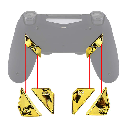 Chrome Gold Replacement Redesigned Back Buttons K1 K2 K3 K4 Paddles for PS4 eXtremeRate Controller Dawn Remap Kit