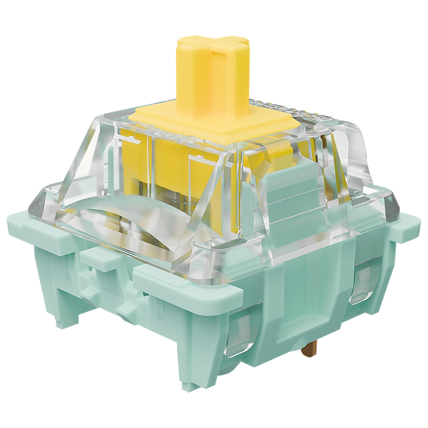 Gateron Jade Series 3.0 Yellow Keyboard Switches Linear 3-Pin 55gf 20mm Dual-Stage Spring Pre-lubed Switches for MX Mechanical Keyboard(Yellow 90Pcs)
