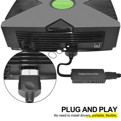 ZUZONG Original Xbox to HDMI Converter - 1080p/720p Output, Black, Model XH2