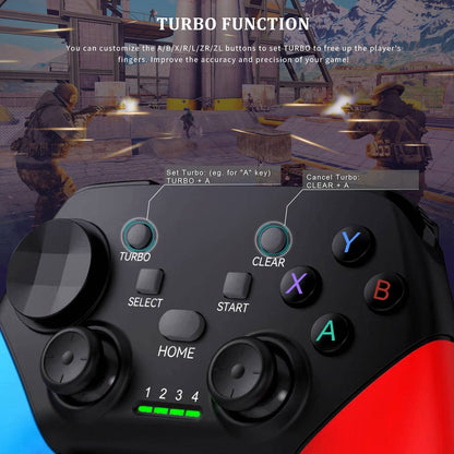 arVin Game Controller - Wireless Joystick for iPhone/Android/PC - Turbo, Red & Blue Color, Compatible with Call of Duty, Apex