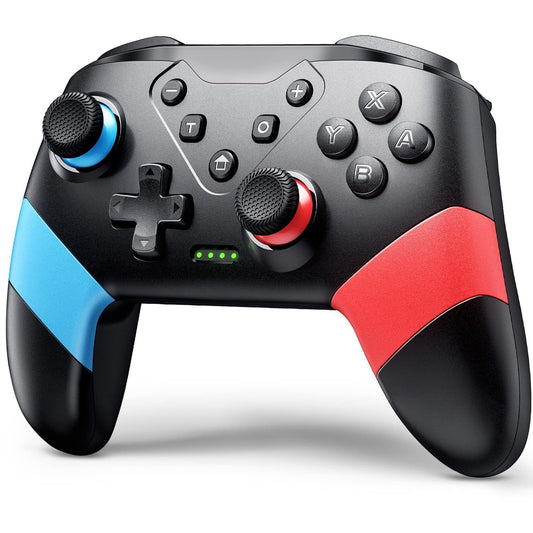 VOYEE Switch Pro Controller, Wireless with Motion Control & Vibration, Red and Blue, Compatible with Switch/Lite/OLED, Model S03