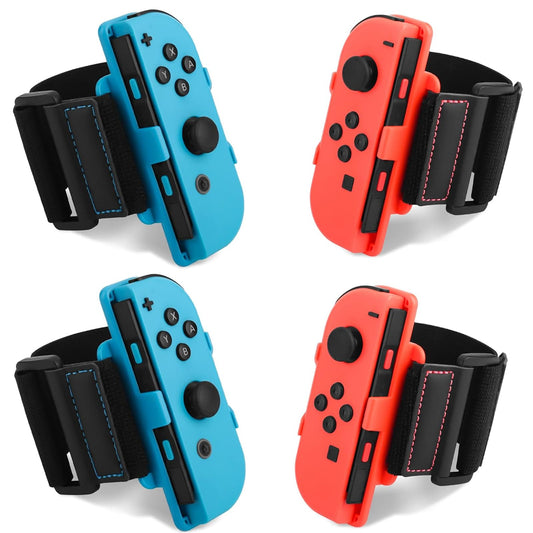 [4 Pack] Switch Just Dance Armbands for Switch Just Dance 2025/2024/2023 TGDPLUE Switch Joypad Wristbands Compatible with Zumba Burn It Up for Adults and Children(12.5 in)