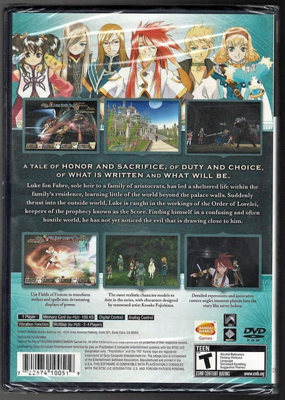 Bandai Namco Tales of the Abyss - PlayStation 2 Game, Model 722674100519