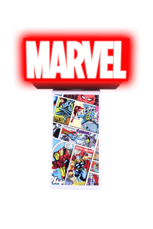 Cableguys Marvel Cableguy Ikons Light Up Controller Phone Holder Stand for PS5 - Red, Model CGIKMR400447