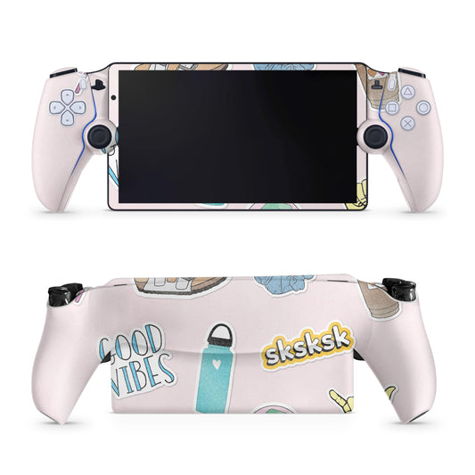 Glossy Glitter Gaming Skin Compatible with PS5 Portal Remote Player - VSCO1 - fine 3M Vinyl Protective Wrap Decal Cover - Easy to Apply | Crafted in The USA by MightySkins