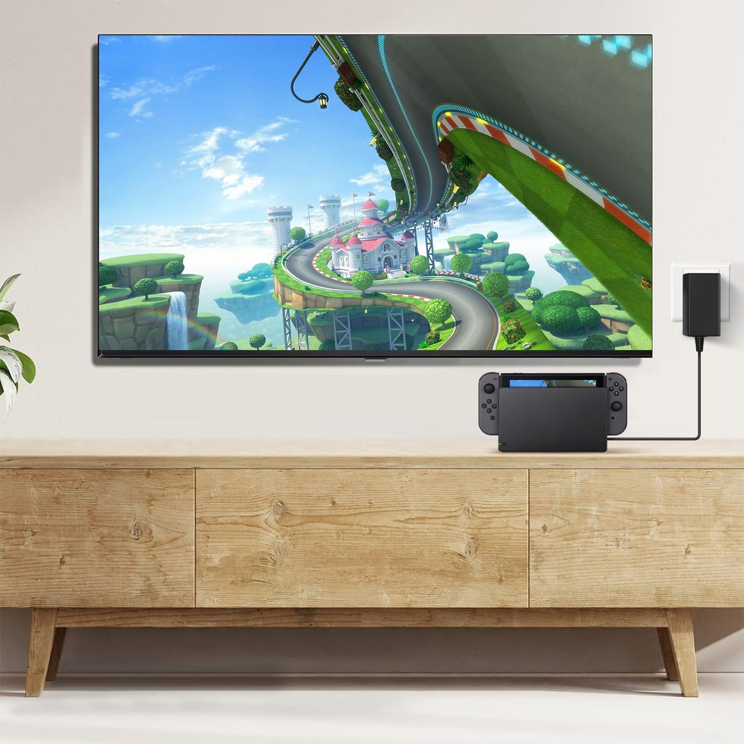 MOSAHOLL TV Dock Station for Switch - 3 in 1 with Charger & HDMI Cable - Compatible with Switch Console