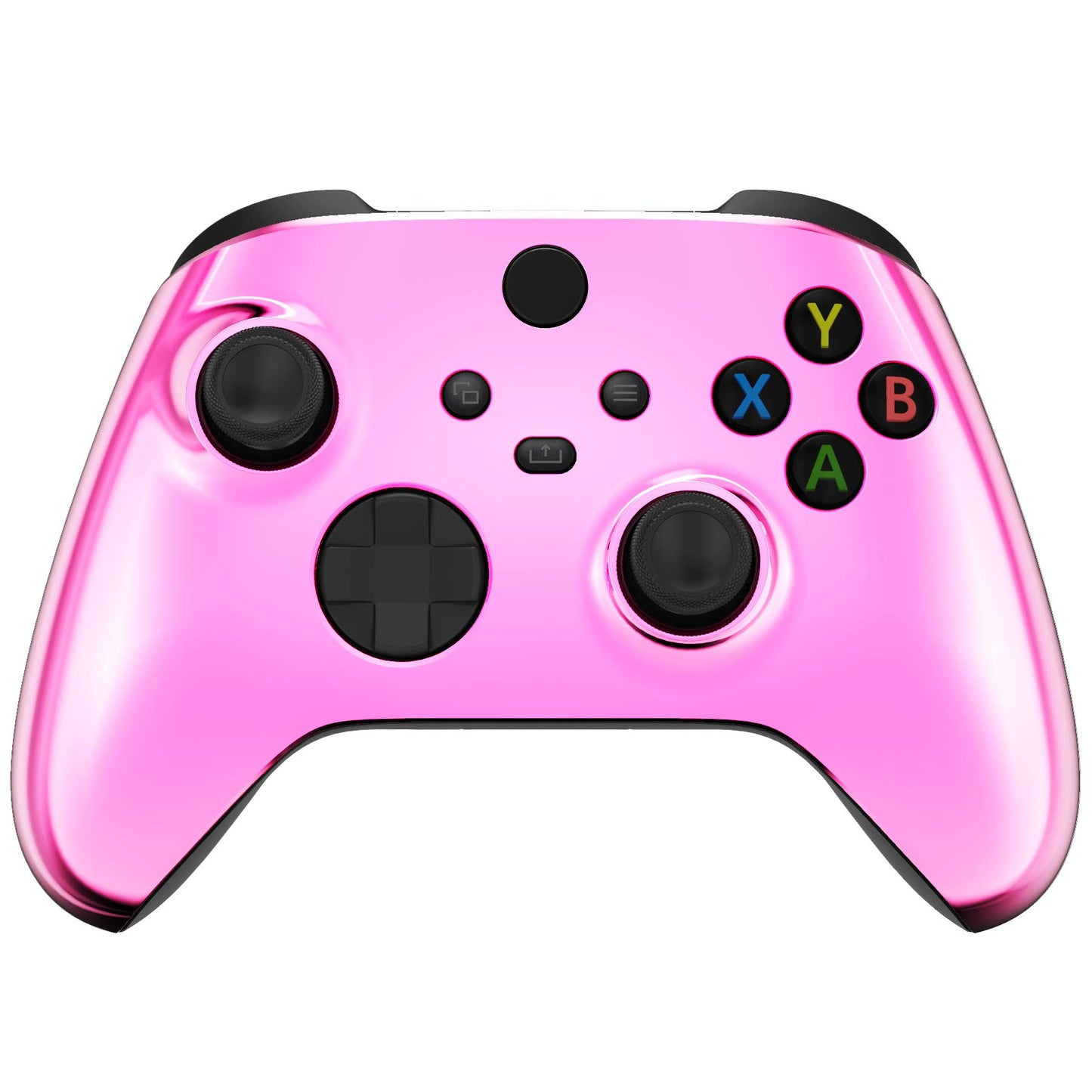 eXtremeRate Custom Shell for Xbox Controller - Chrome Pink Faceplate Cover - Model FX3D407