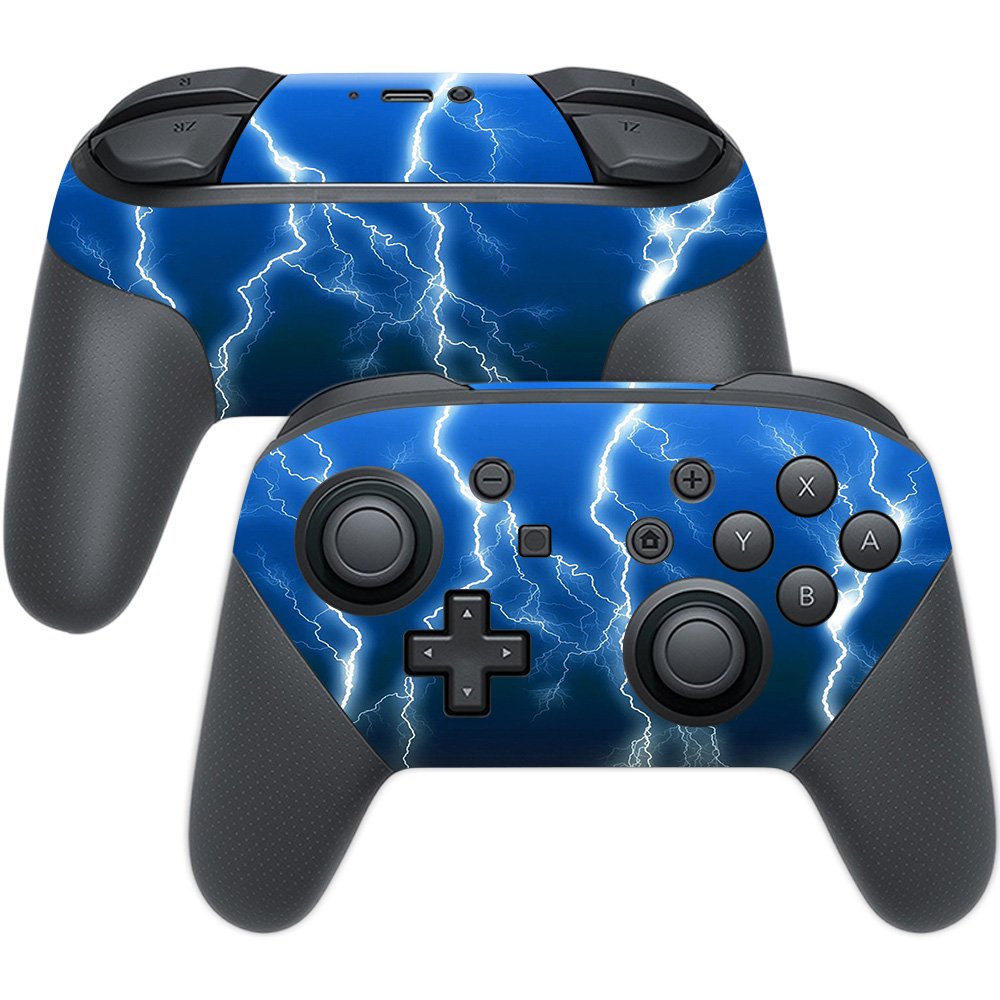 MIGHTY SKINS Nintendo Switch Pro Controller Skin - Lightning Storm, Durable Vinyl Decal Wrap, Easy to Apply & Remove