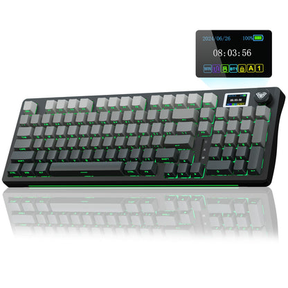 AULA S98 Pro Wireless Mechanical Keyboard - RGB Backlit, Hot Swappable, PBT Keycaps, Black