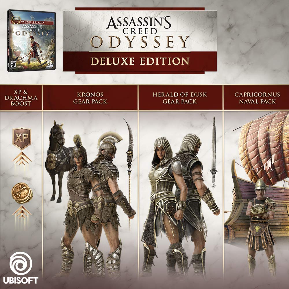 Ubisoft Assassin's Creed Odyssey Deluxe Edition - Xbox One, Standard Size, Model UBP50462175