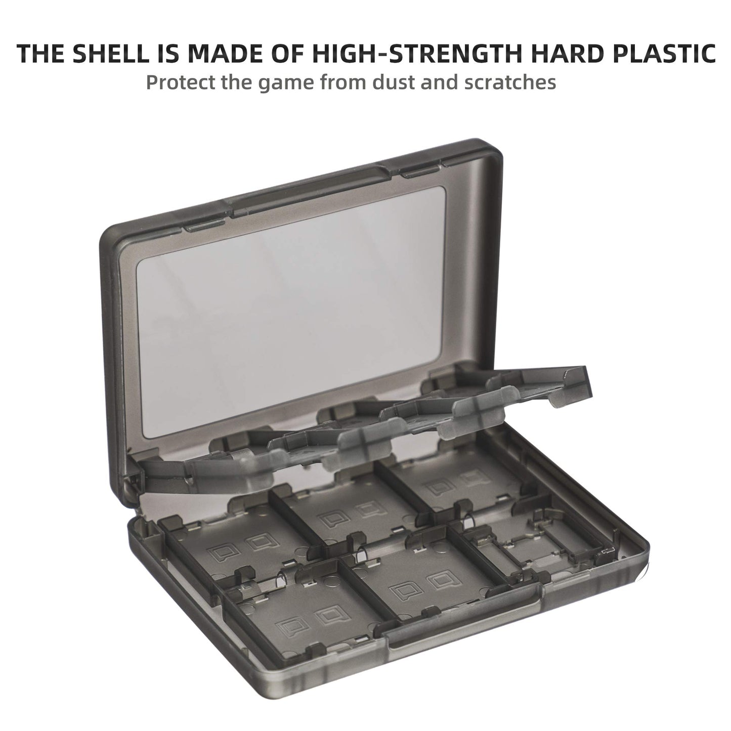 Xahpower 28-in-1 Game Holder Card Case for Nintendo 3DS/DSi, Black Plastic Storage Box