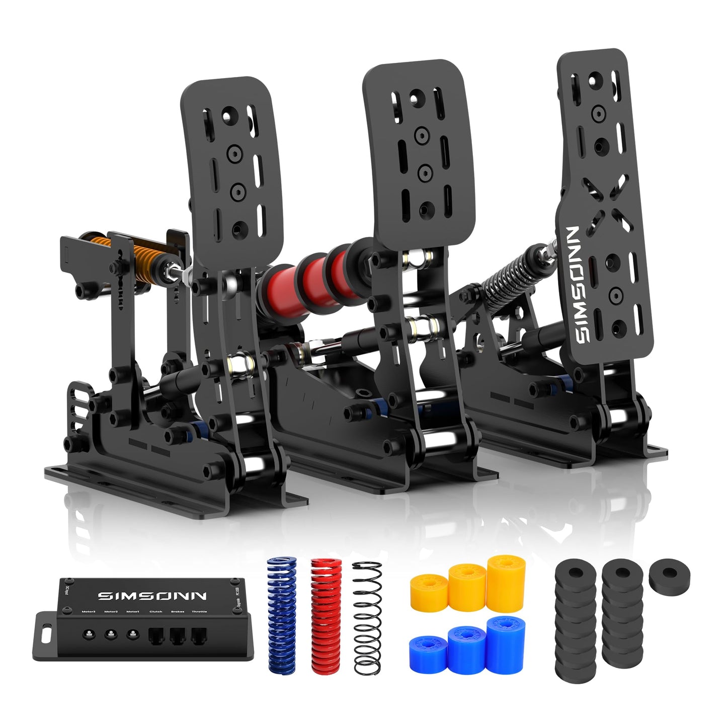 SIMSONN PRO X Ultra Sim Racing Pedals with Pressure Sensor Load Cell - Model PRO-P3-H1, Color PROX-P3-H1