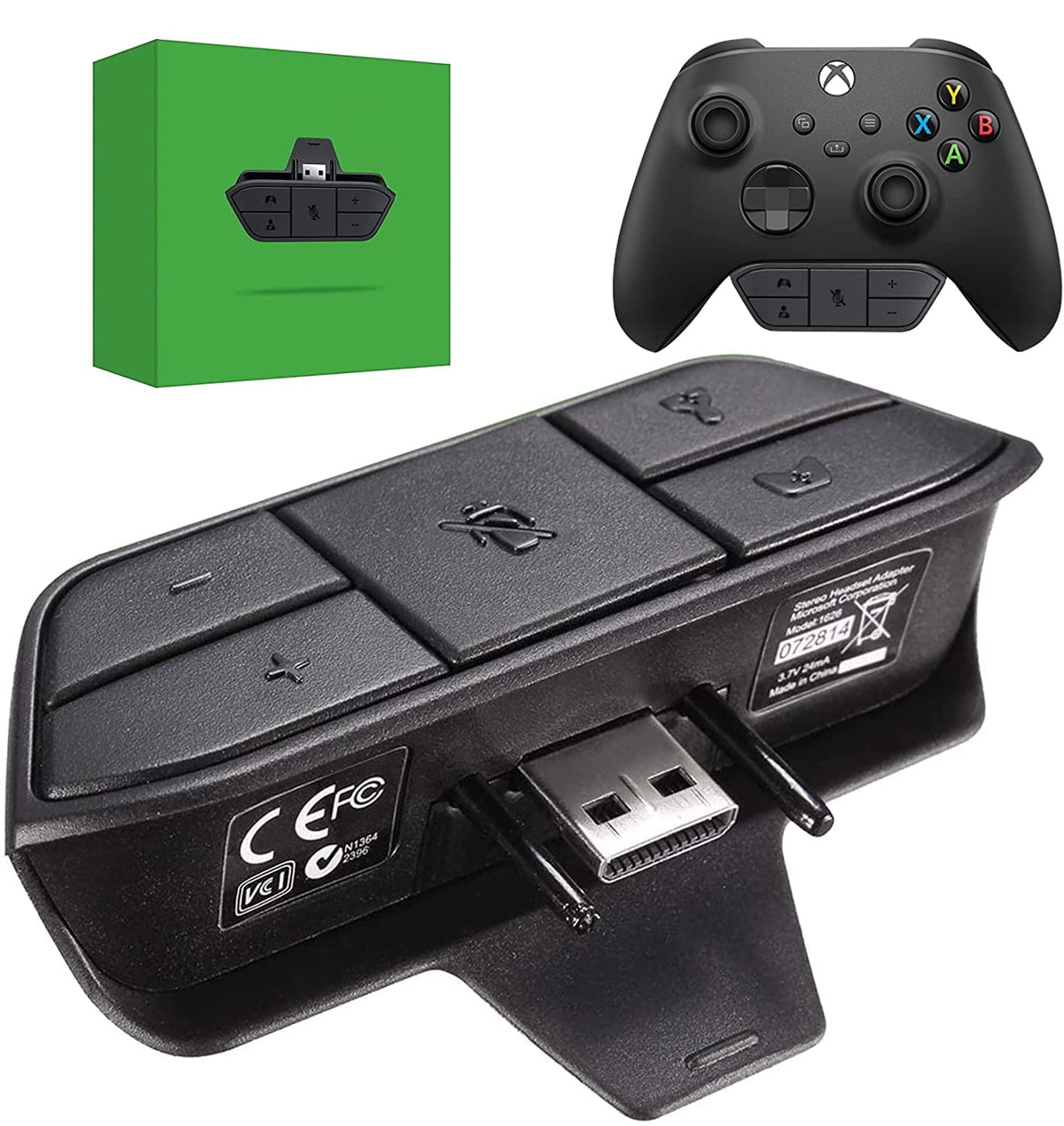 Headset Adapter for Xbox Controller  Mic Adapter for Xbox One/One S/X/fine design 1/ fine design2/ Series S/X Controller  Headphone Adapter for Xbox One Controller