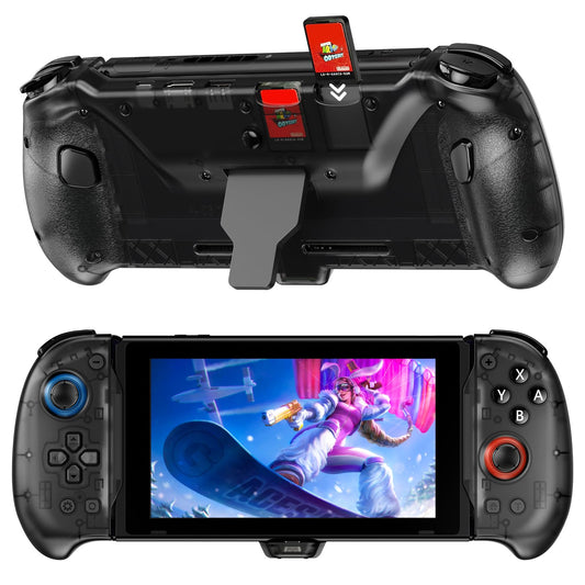 NexiGo Hall Effect Gripcon with Kickstand, HDMI Out, 4K Support, Black, Model 2163 BLK for Switch/Switch OLED