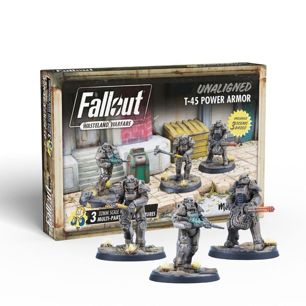 Modiphius Fallout Wasteland Warfare T-45 Power Armour - Unaligned - Resin - Game Model MUH052002