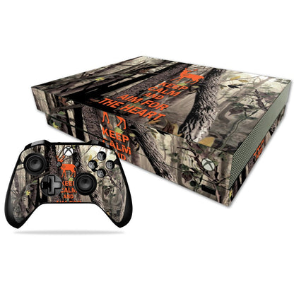MIGHTY SKINS Xbox One X Skin - Deer Hunter Vinyl Decal Cover, 11.6 x 8.9 inches, Easy Apply & Remove, Made in USA