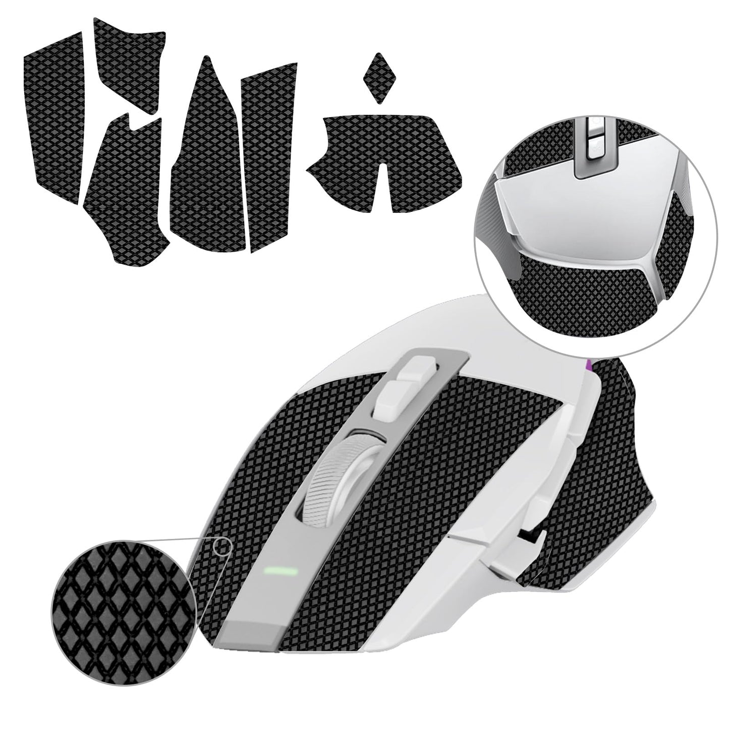 TALONGAMES Mouse Anti Slip Grip Tape Compatible with Logitech G502 X Wired / G502 X Wireless Gaming Mouse  Palm Sweat Absorption  Thin 0.5mm  Cut to Fit  Easy to Apply  Mouse Skin