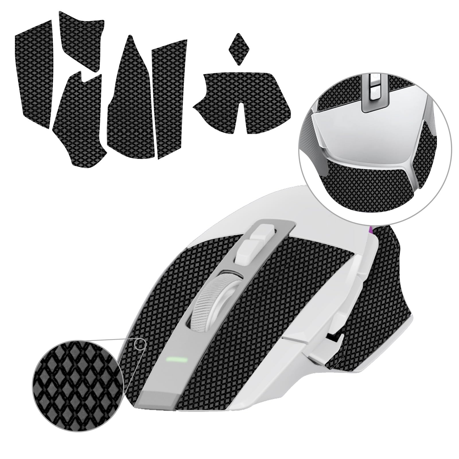 TALONGAMES Mouse Anti Slip Grip Tape Compatible with Logitech G502 X Wired / G502 X Wireless Gaming Mouse  Palm Sweat Absorption  Thin 0.5mm  Cut to Fit  Easy to Apply  Mouse Skin