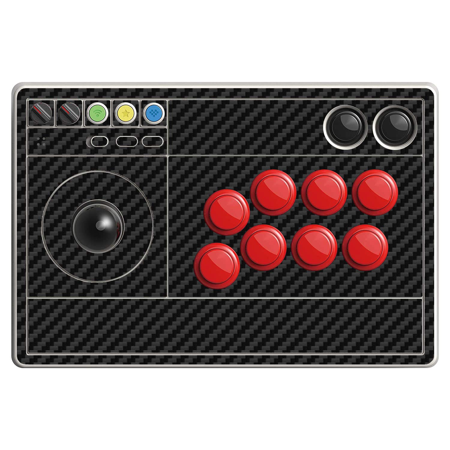 SopiGuard Sticker Skin for 8BitDo Arcade Stick Top Panel Only Vinyl Decal Wrap (Carbon Black)