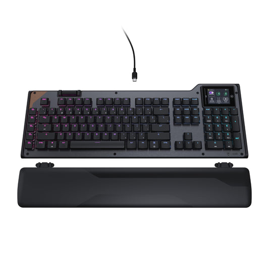 Turtle Beach Command Series KB5 Full-Sized Mechanical Gaming Keyboard with 2.4  Touchscreen  Titan Low-Profile Switches  8K Polling  RGB Lighting  Double Shot PBT Keycaps