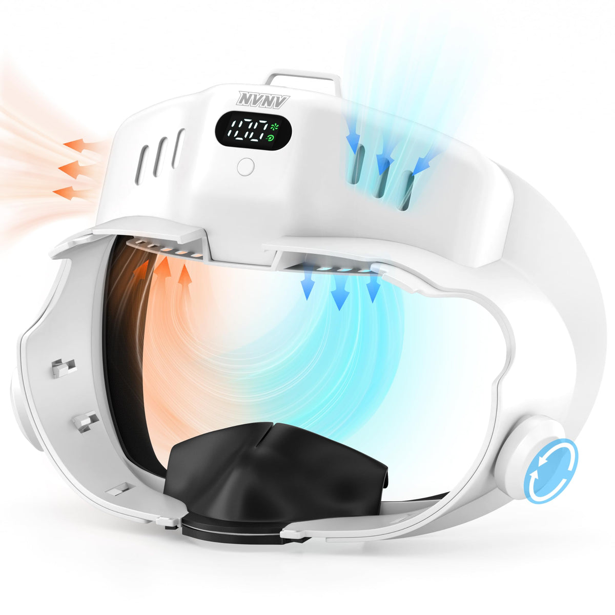 NVNV VR Cooling Fan Only Compatible with Oculus/Meta Quest 3 VR Accessory with Face Pad Facial Interface&Anti Fog Fan  3-Gear Independent Dual Turbo Cooling Fan with Dedicated Air Channels