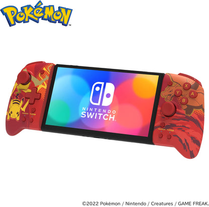 HORI Nintendo Switch Split Pad Pro - Ergonomic Controller for Handheld Mode - Pikachu & Charizard Design - Model NSW-413U