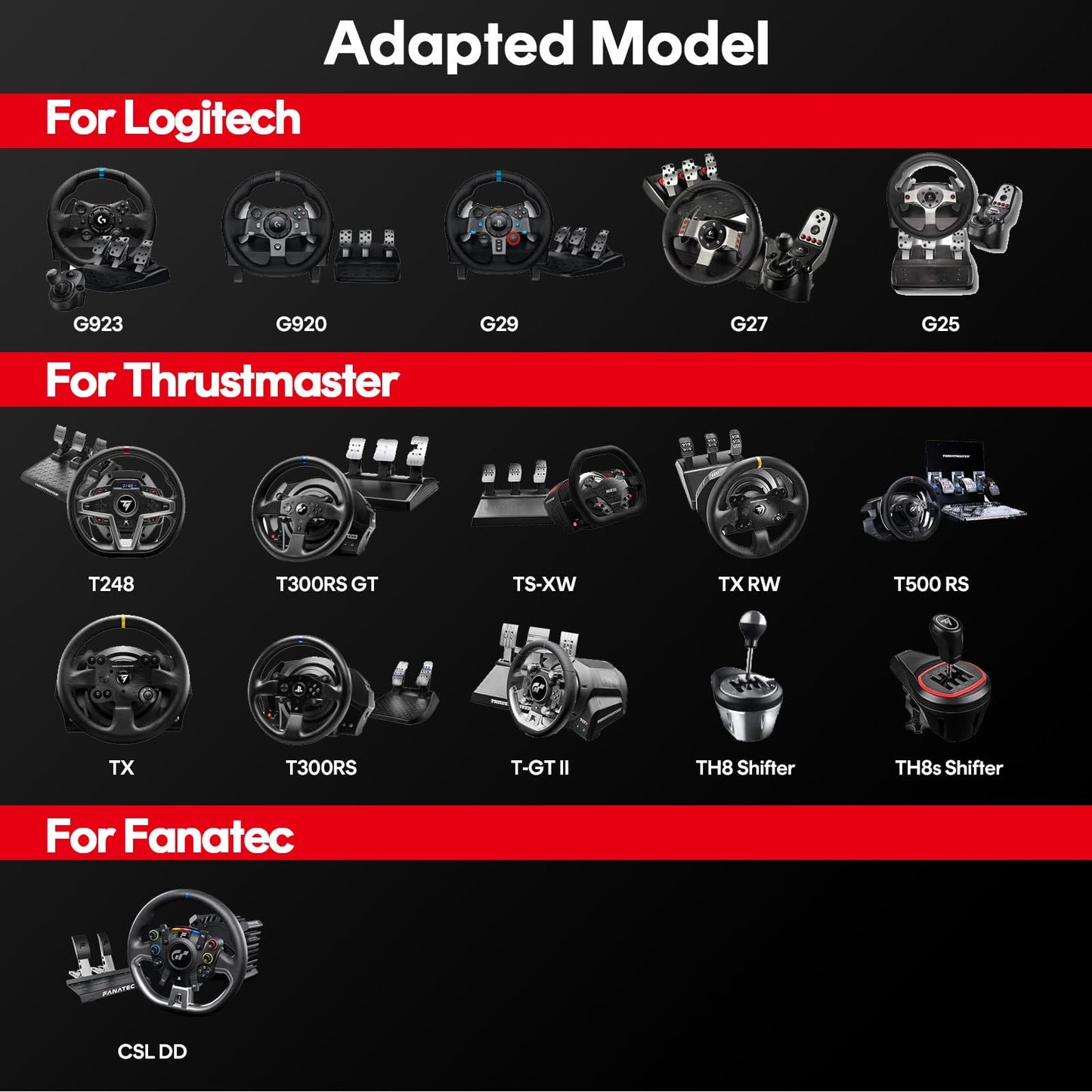 RACGTING Racing Simulator Cockpit - Foldable Adjustable Seat for Logitech & Thrustmaster - Black