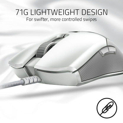 Razer Viper Light Esports Gaming Mouse - 69g, Optical 5G Sensor, RGB Chroma Lighting, Mercury/White, Model RZ01-02550700-R3M1