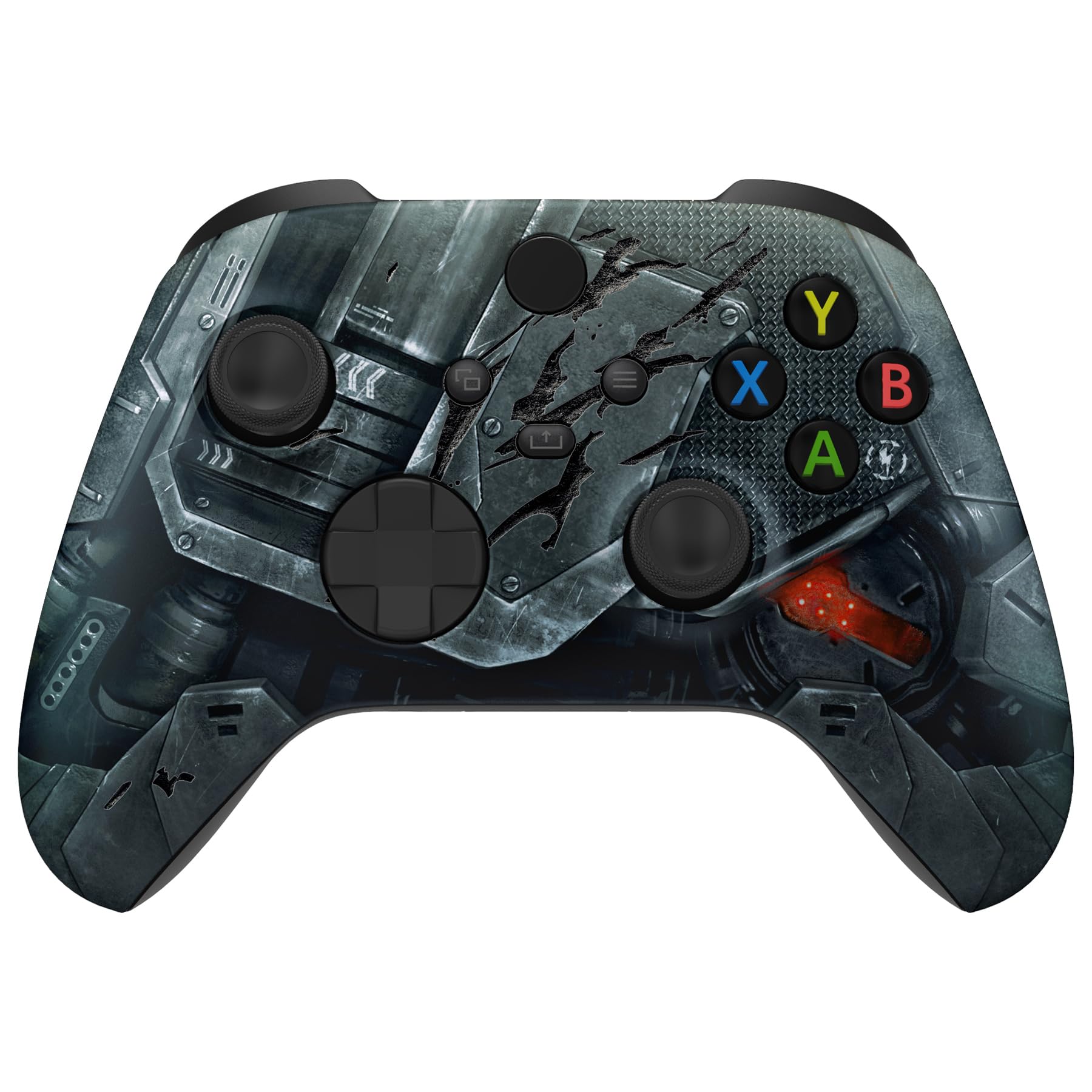 eXtremeRate Xbox Series X & S Controller Replacement Shell - Mecha Armor with Combat Damage Engrave, Model FX3K001