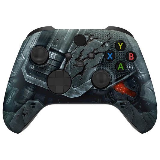 eXtremeRate Xbox Series X & S Controller Replacement Shell - Mecha Armor with Combat Damage Engrave, Model FX3K001