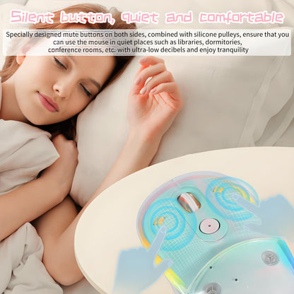 elec Space Wireless Bluetooth Mouse - Rechargeable, Silent, RGB Lighting, Ergonomic Design - Green