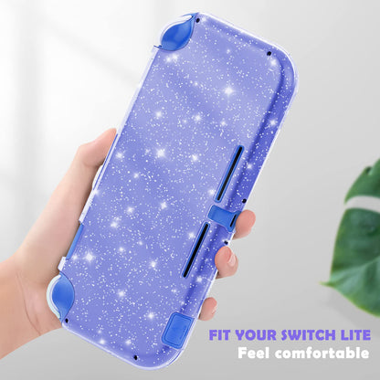 DLseego Switch Lite Case - Purple Glitter TPU Cover, Shock-Absorbing, Anti-Scratch, Model AB1416-N, Cute Sparkle for 2019 Version