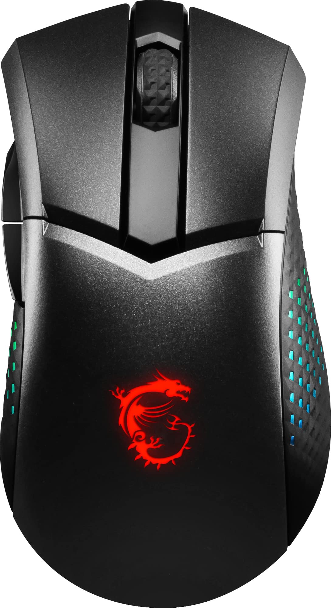 MSI Clutch GM51 Lightweight Wireless Gaming Mouse & Charging Dock, 26K DPI Optical Sensor, 2.4G & Bluetooth, 60M Omron Switches,