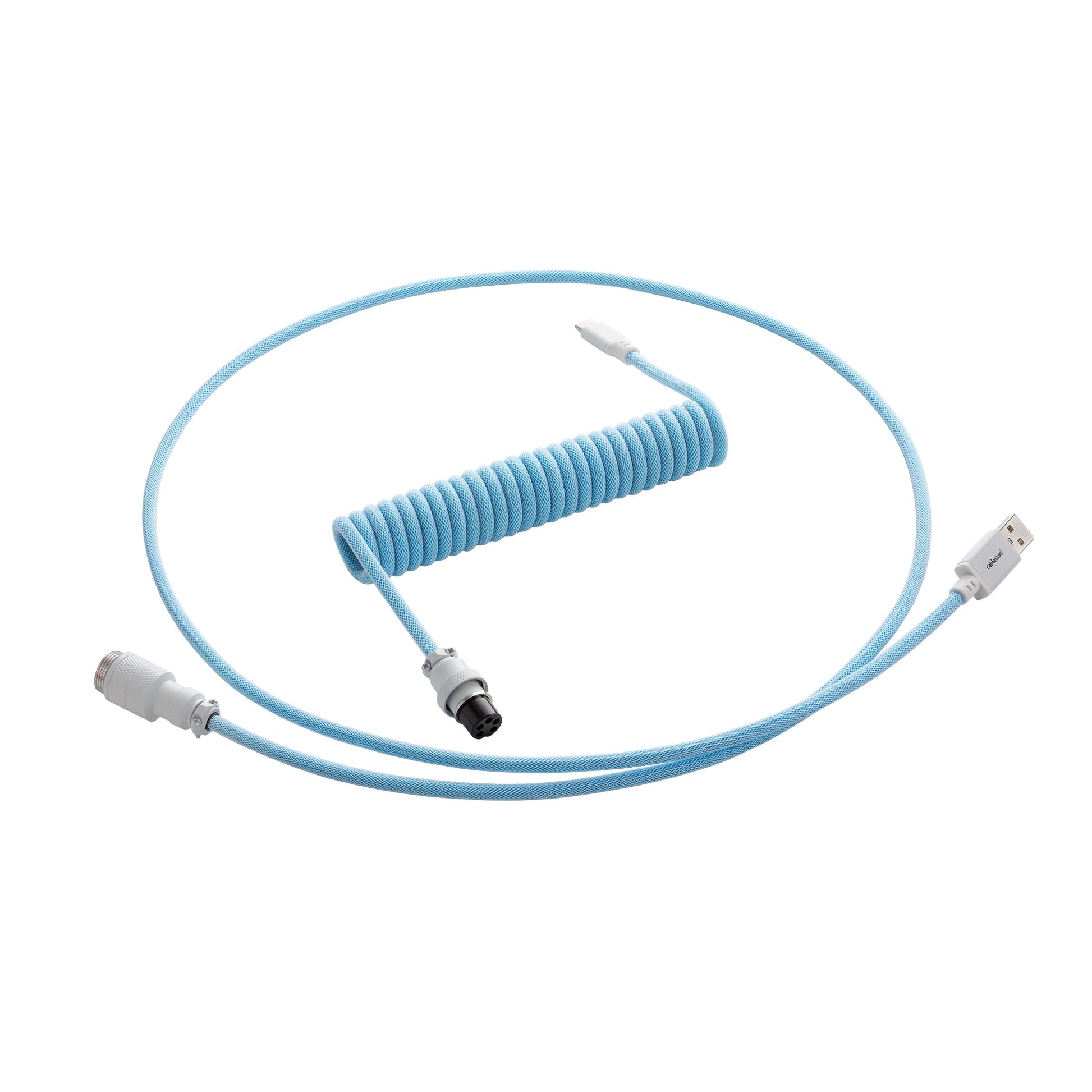 CableMod Pro Coiled Keyboard Cable (Republic Red  USB A to USB Type C  150cm)