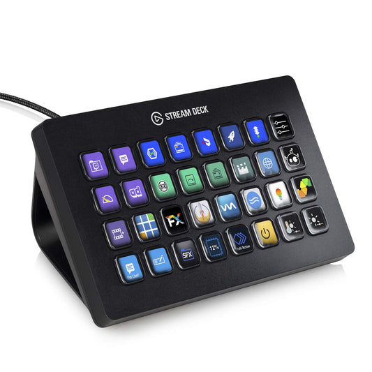 Elgato Stream Deck XL - Advanced Studio Controller  32 macro keys  control button actions in apps and software like OBS  Twitch  YouTube and more  works with Mac and PC