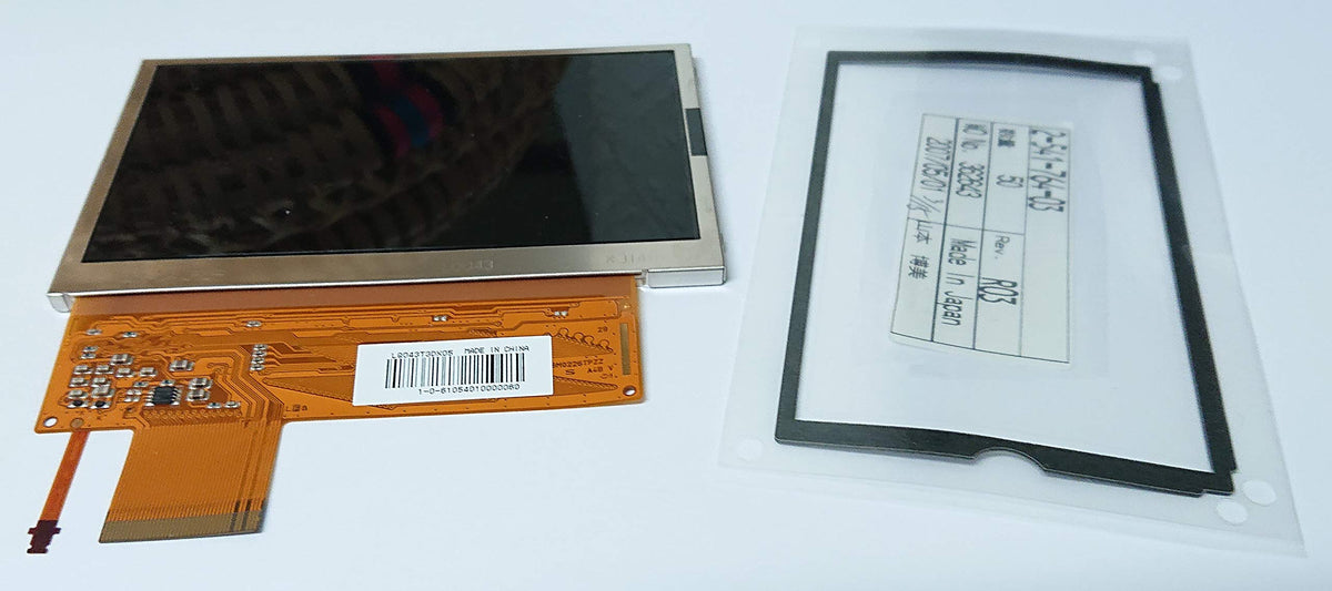 TOTALCONSOLE LCD Screen Replacement for PSP 1000 1001 Series w/Backlight & Cushion Gasket Sony OEM Original  Silver (TC-95222)