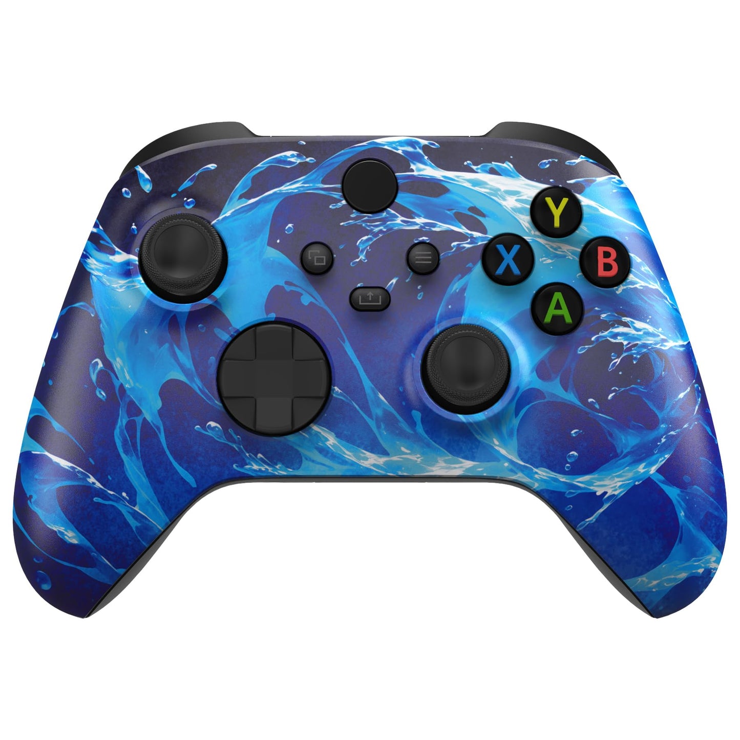 eXtremeRate Custom Shell for Xbox Series X & S Controller - Revitalize Your Controller - Aqua Magic Replacement Accessories Front Housing Cover for Xbox Core Controller [Control NOT Included]