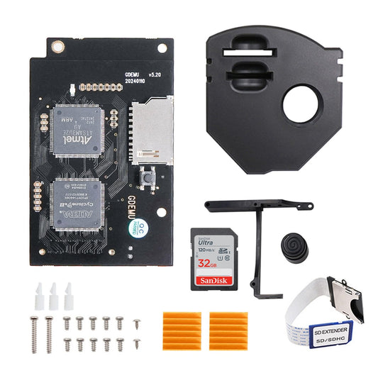 BITFUNX GDEMU V5.20b Optical Drive Simulation Board for SEGA Dreamcast VA1 with 32GB Card - Black