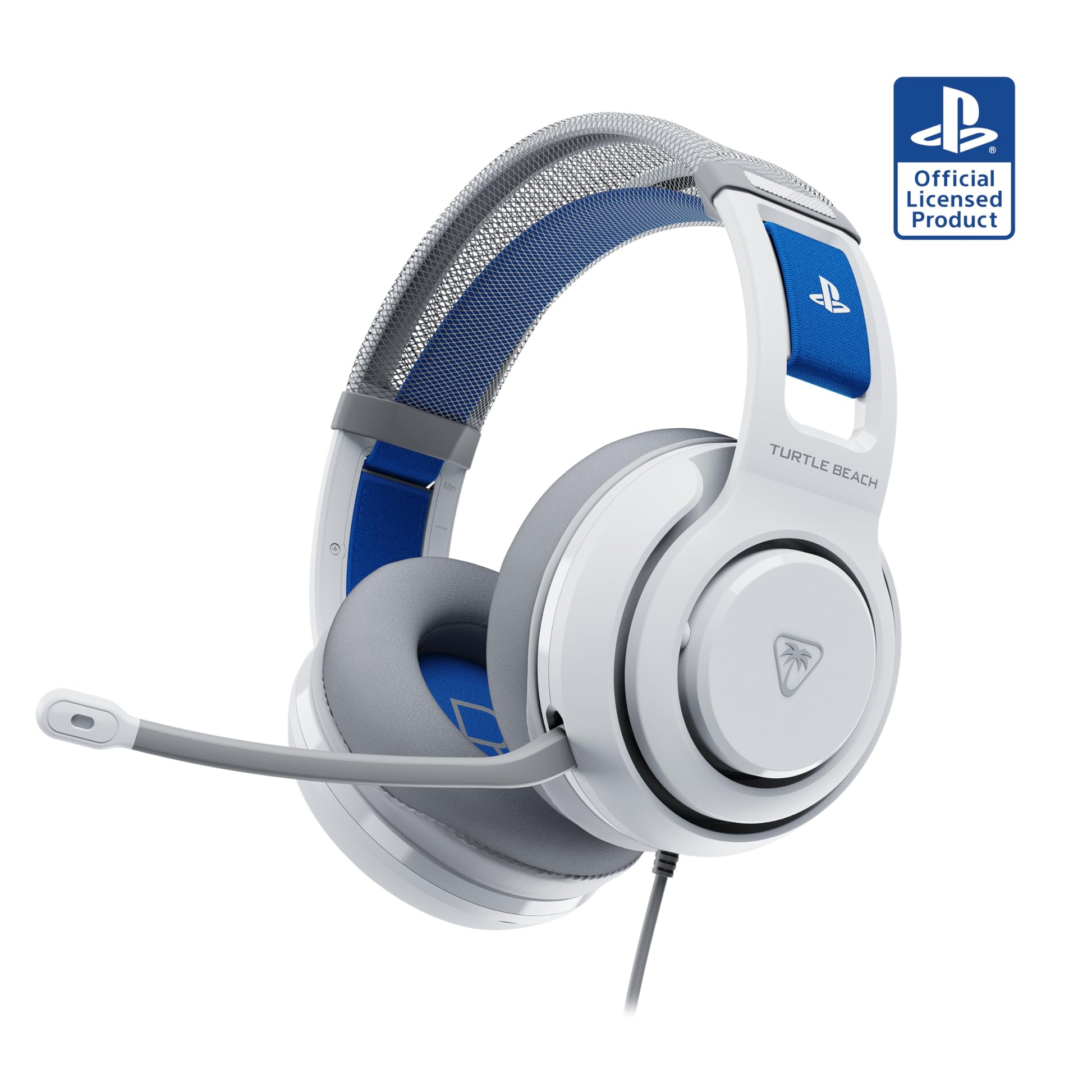 Turtle Beach Atlas 200 Wired Gaming Headset Officially Licensed for PlayStation  PS5  PS4  50mm Nanoclear Drivers  Flip-to-Mute Mic  Memory Foam Cushions  Floating Headband - White