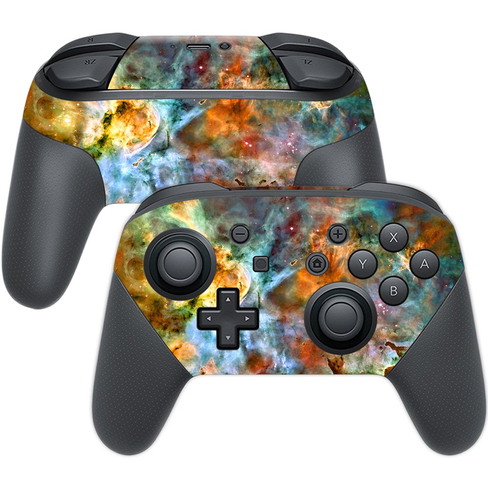 MIGHTY SKINS Nintendo Switch Pro Controller Skin - Space Cloud Vinyl Decal, Durable & Easy to Apply - Model NISWPCOI-Space Cloud