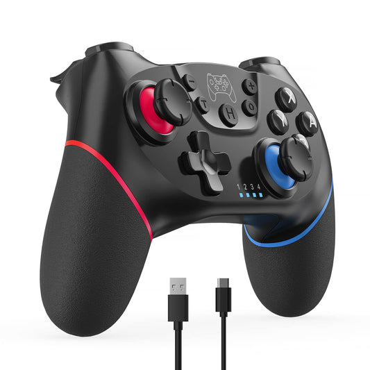 CuleedTec Upgraded Switch Controller  Wireless Pro Controller for Switch 2/Lite/OLED  Bluetooth Remote Gamepad with Hall Effect Joystick  6-Axis Gyro  Dual Motor & Turbo (Black)
