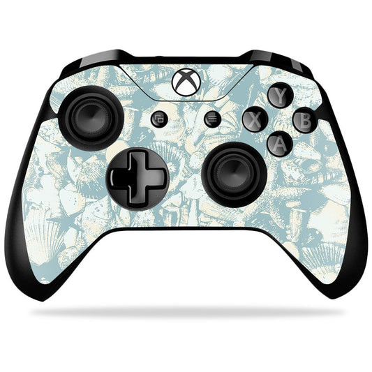 MIGHTY SKINS Xbox One X Controller Skin - Blue Seashells Vinyl Decal, Durable & Easy to Apply - Model MIXBONXCO-Blue Seashells