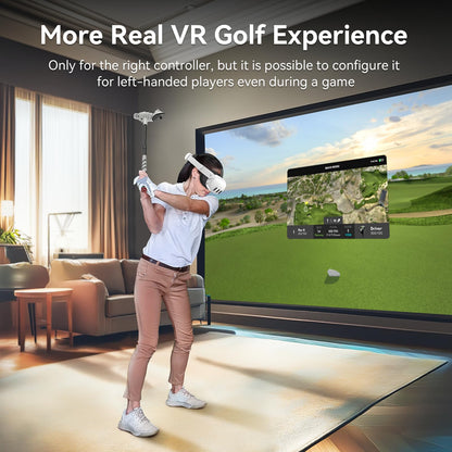 AMVR VR Golf Club Attachment for Meta/Oculus Quest 3, Adjustable, 80° Tracking, Non-Slip Grip, Black, Model d8efdf27