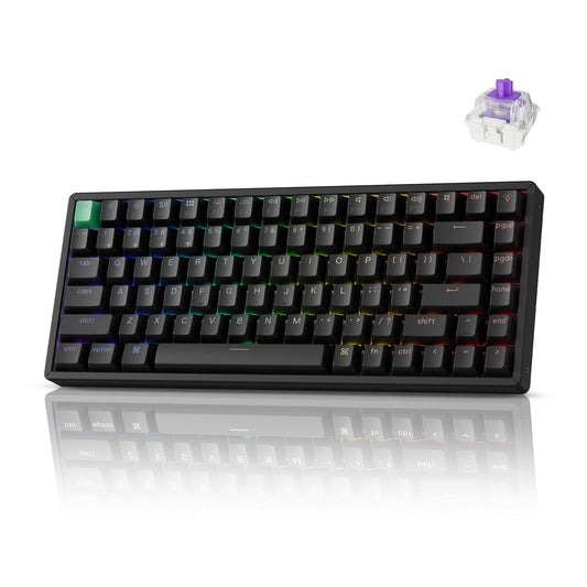 Keychron K2 HE Rapid Trigger Wireless Custom Mechanical Keyboard with Hall Effect Gateron Double-Rail Magnetic Switch  QMK 2.4 GHz Bluetooth 5.2 RGB Compatible with Mac Windows Linux - Aluminum