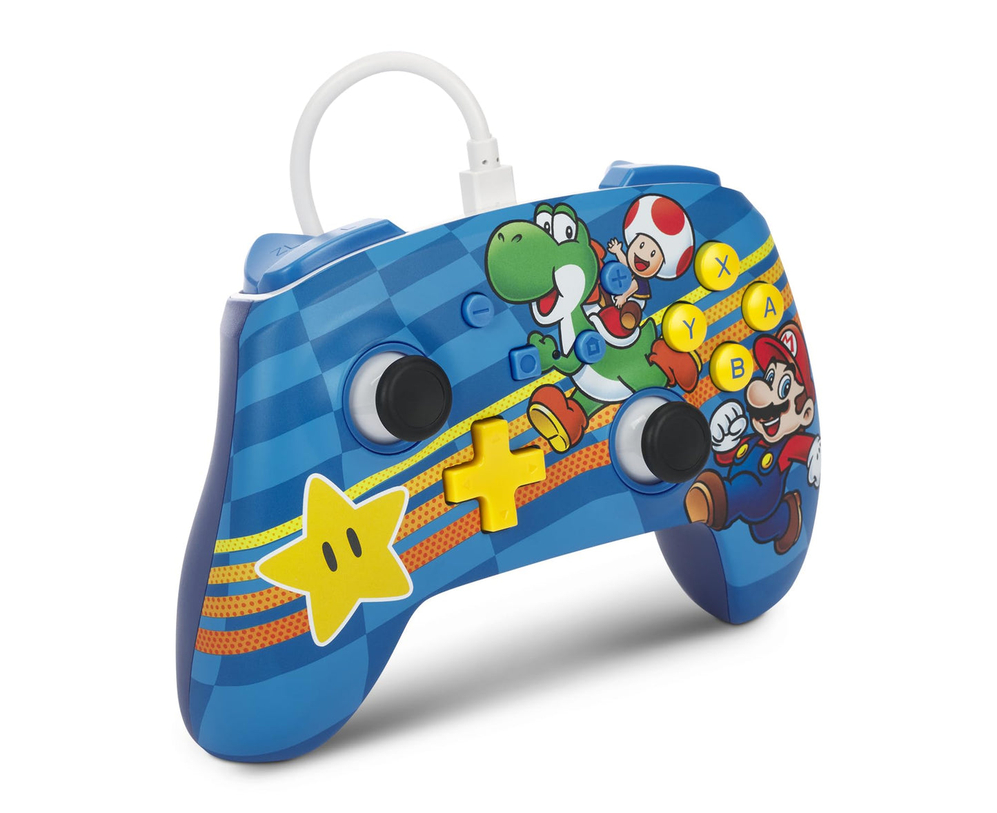 PowerA Enhanced Wired Controller for Nintendo Switch - Mushroom Kingdom Friends, Mappable Buttons, Model NSGP0201-01