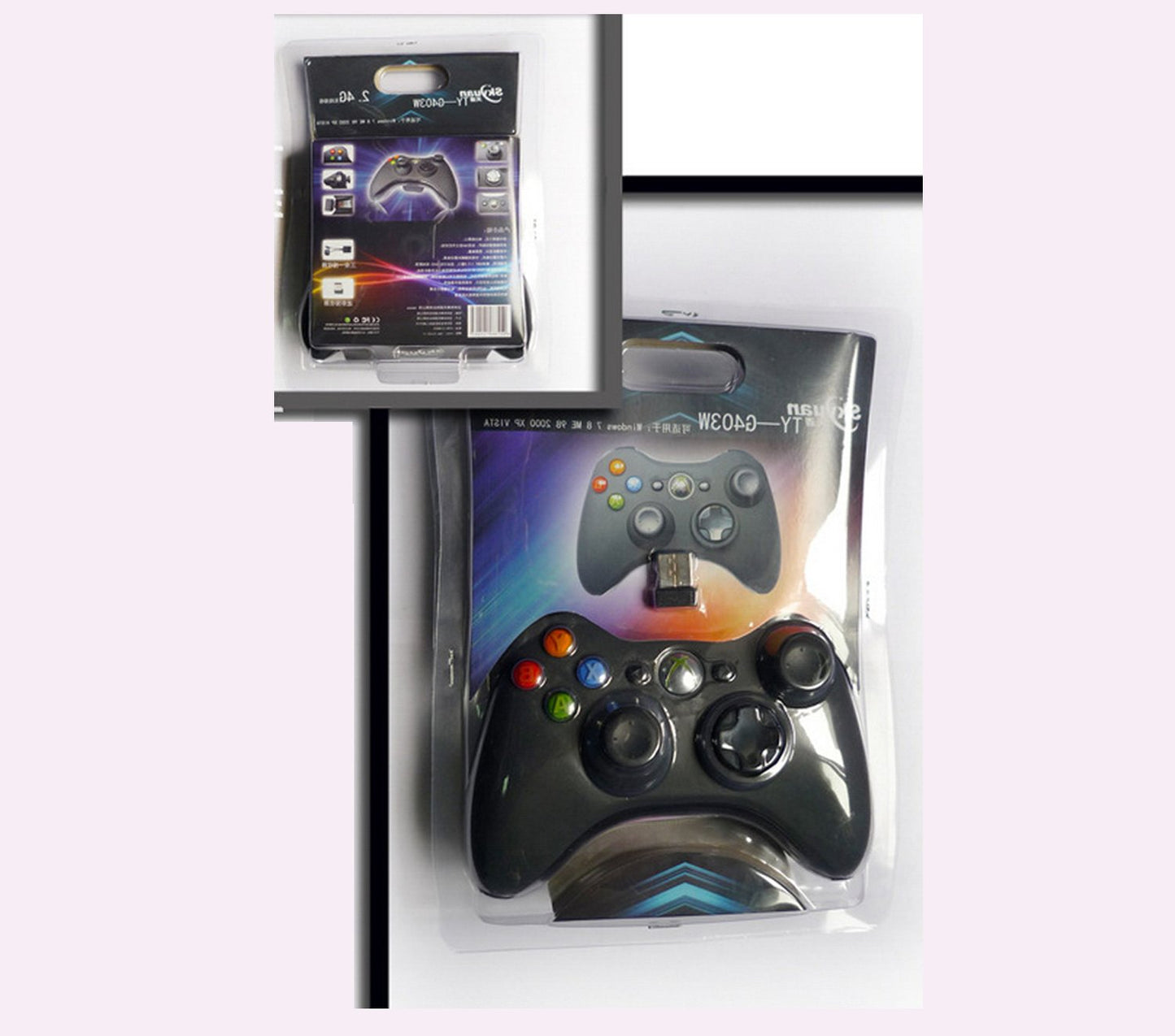 Microsoft Xbox 360 Wireless Controller - Glossy Black, Model NSF-00023, Ergonomic Design, Wireless Connectivity