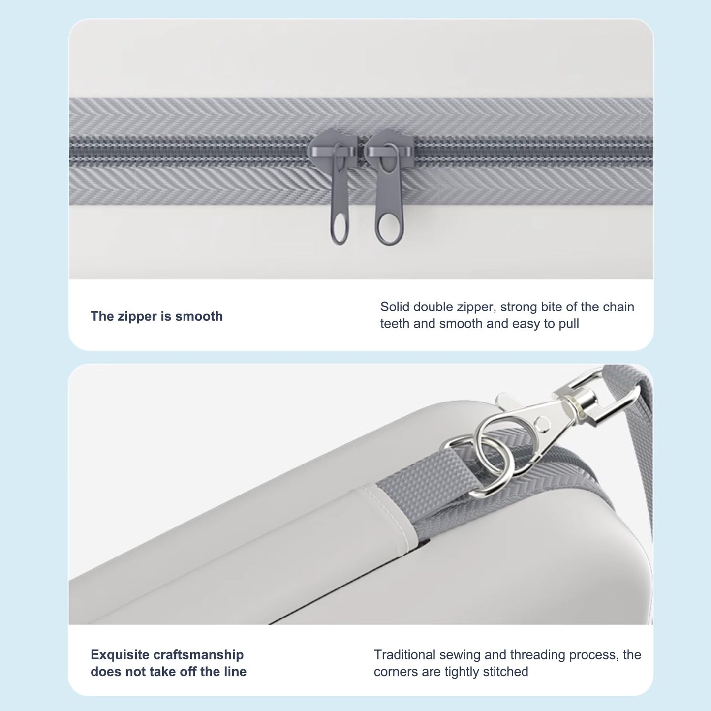 Suttkue Storage Case for NS Switch 2 - White Hard Shell Handbag with 2 Tempered Films & Transparent Silicone Handle