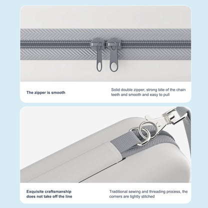 Suttkue Storage Case for NS Switch 2 - White Hard Shell Handbag with 2 Tempered Films & Transparent Silicone Handle